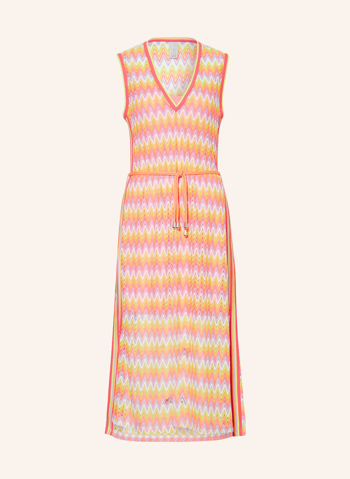 Image of Ulli Ehrlich Sportalm Strickkleid Mit Galonstreifen pink