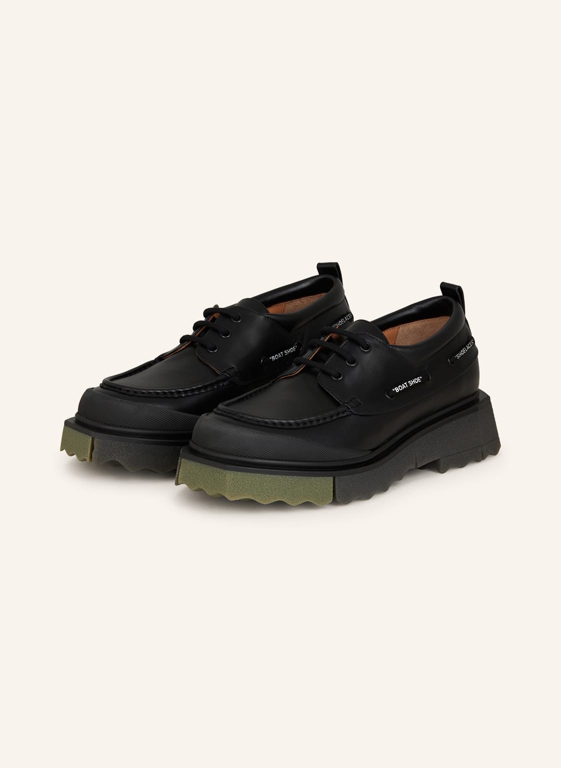 Image of Off-White Schnürer Boat Shoe schwarz