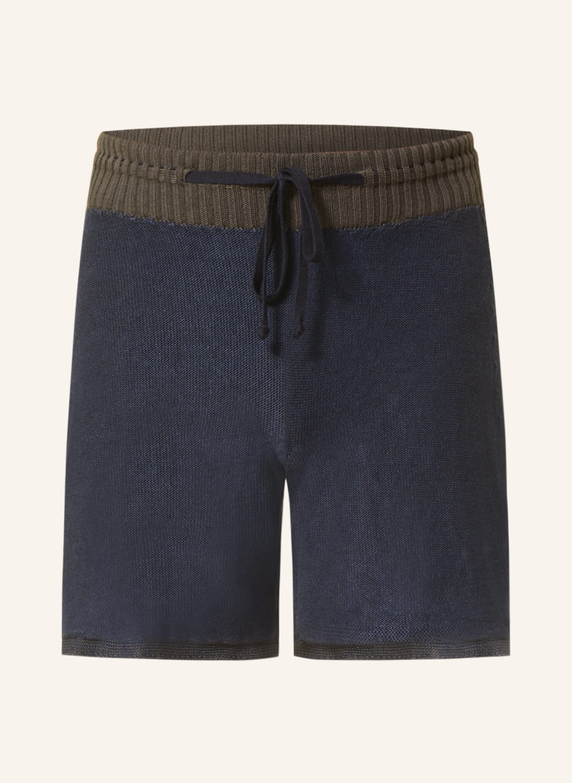 Image of Hannes Roether Strickshorts ho21ckey Mit Leinen blau