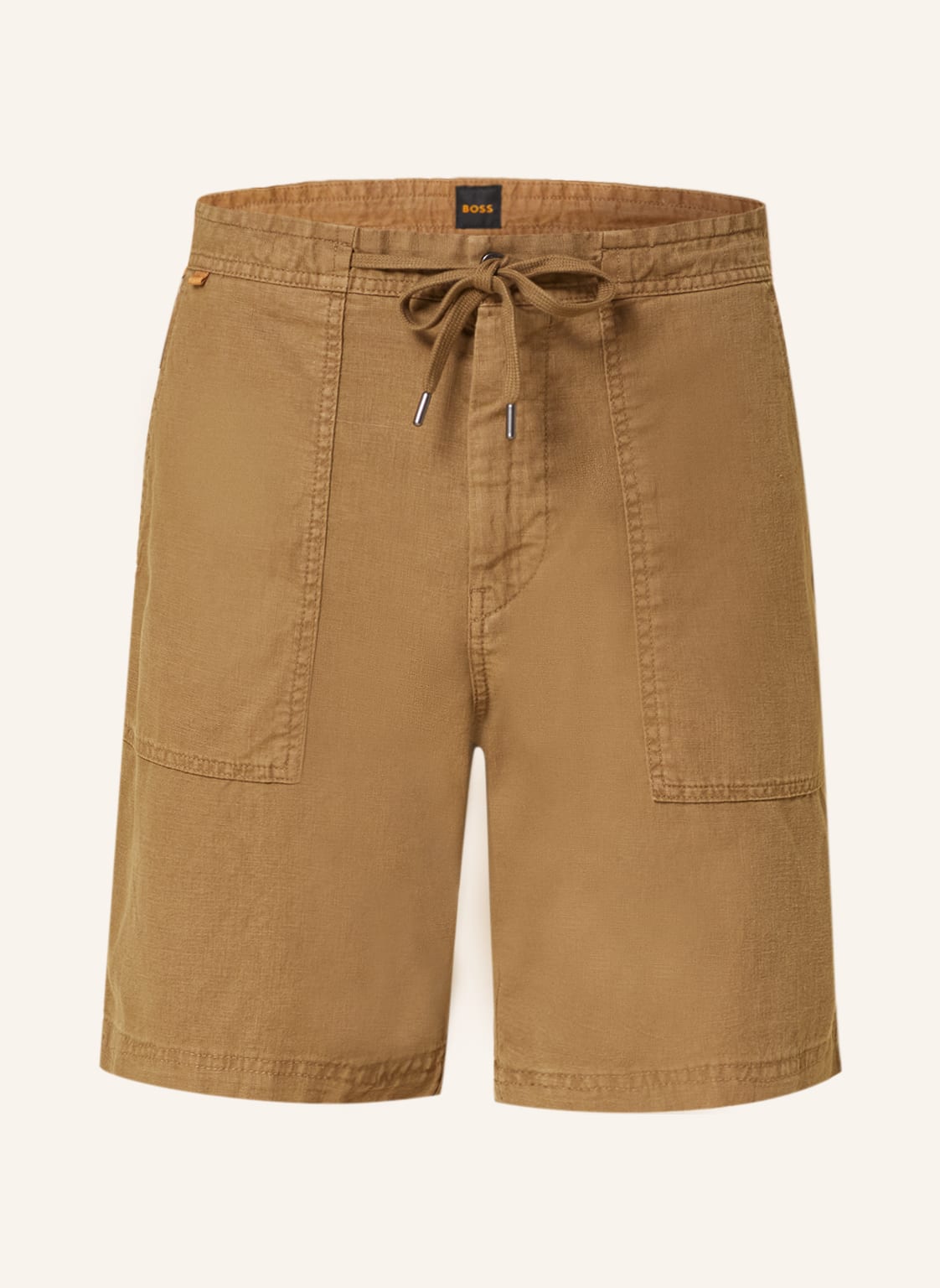 Image of Boss Shorts Sisla Im Jogging-Stil Regular Fit Mit Leinen grau