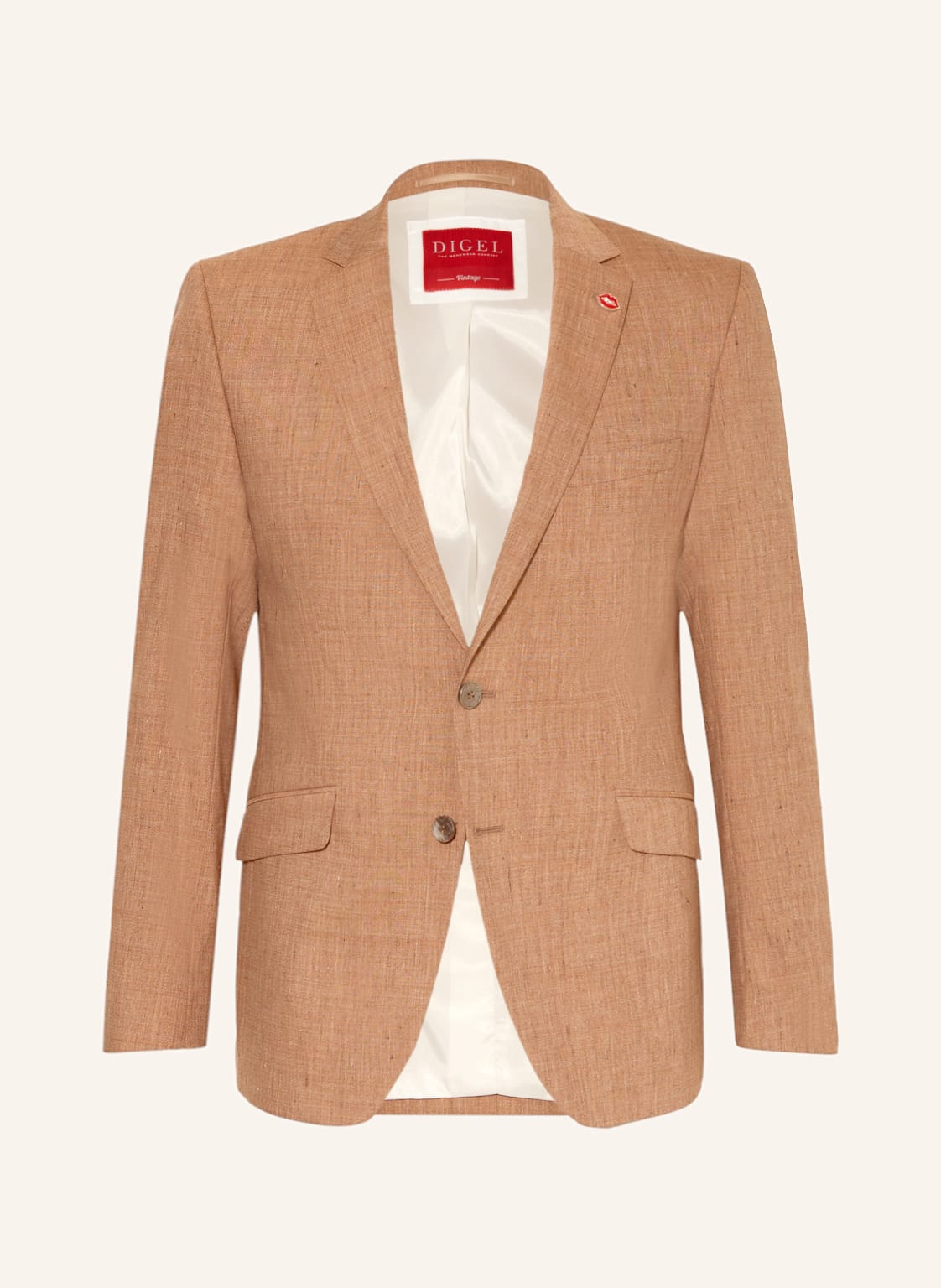 Image of Digel Anzugsakko Rod Slim Fit Mit Leinen braun