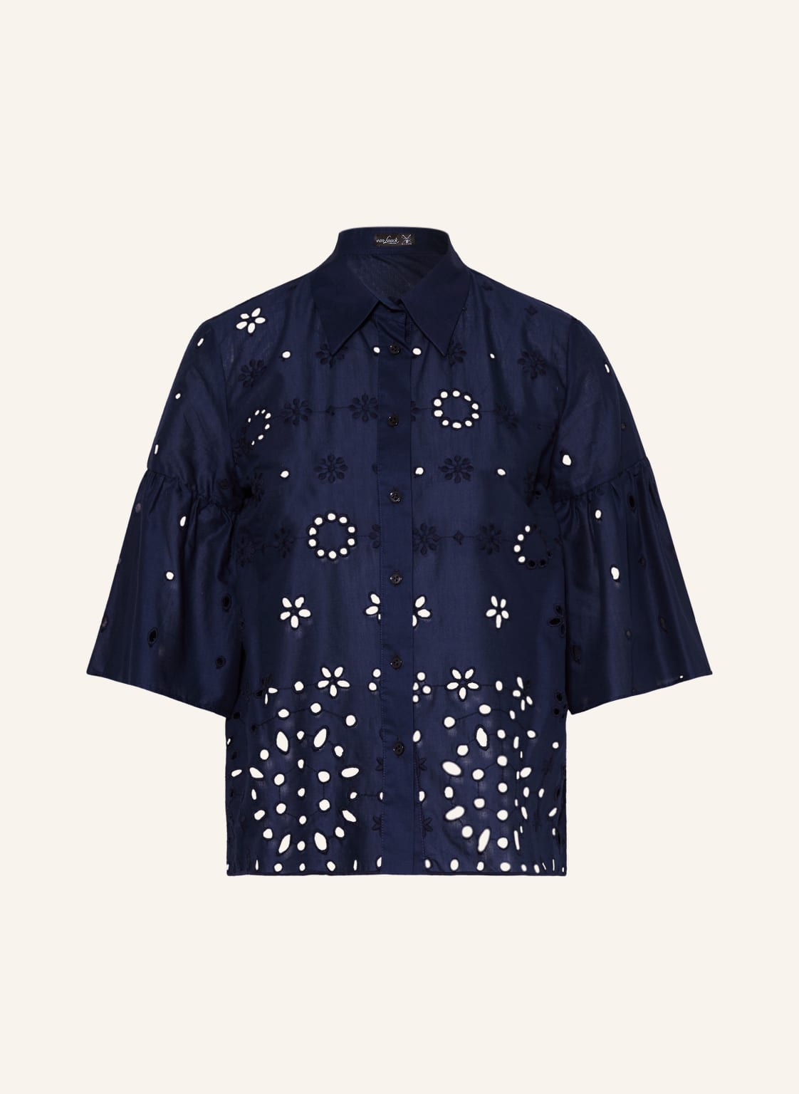 Image of Van Laack Hemdbluse Thule Aus Lochspitze blau