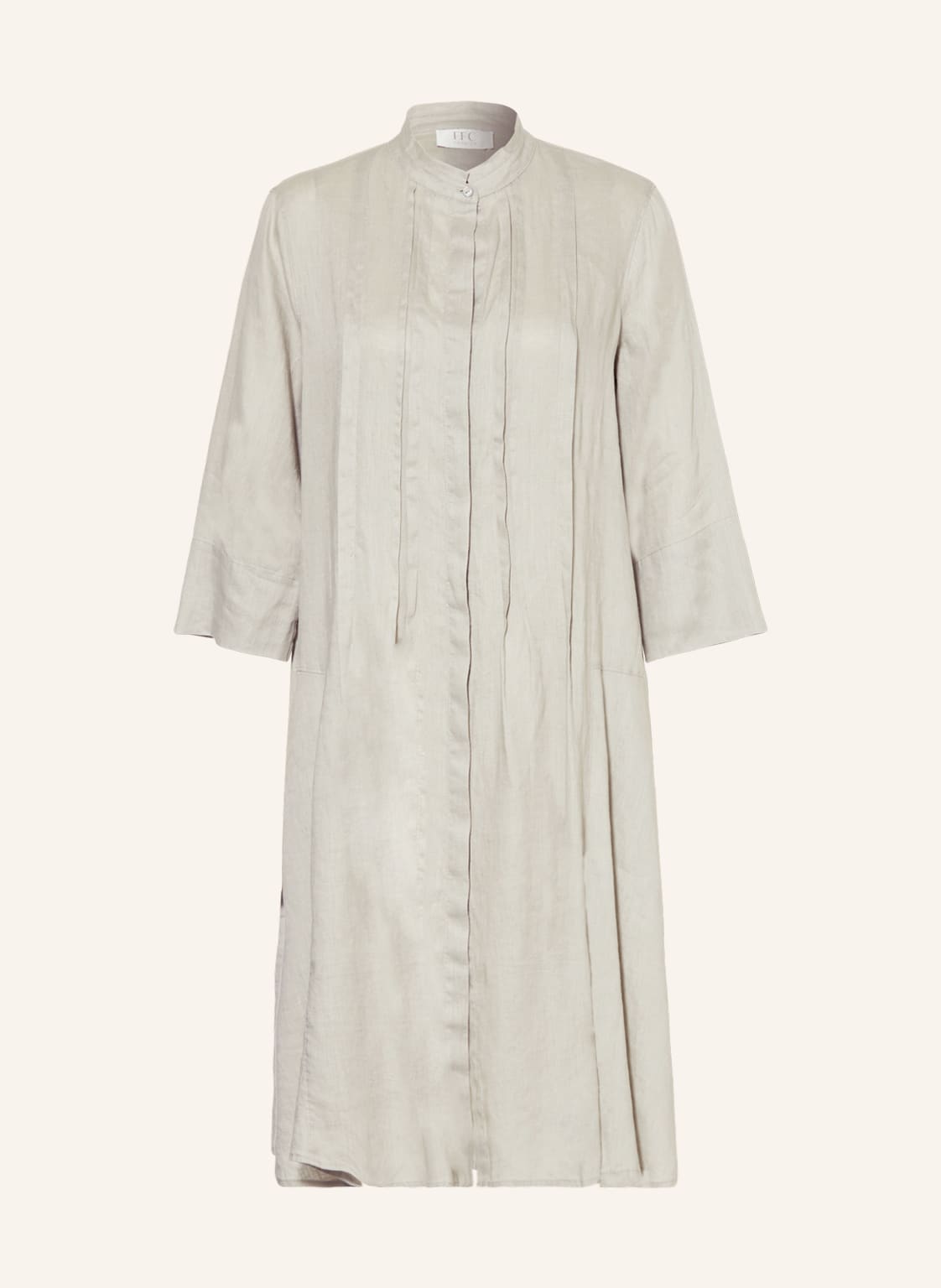 Image of Ffc Hemdblusenkleid Aus Leinen beige