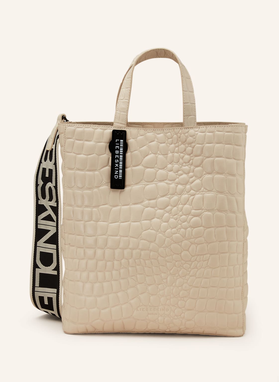 Image of Liebeskind Shopper Paperbag M Kroko beige