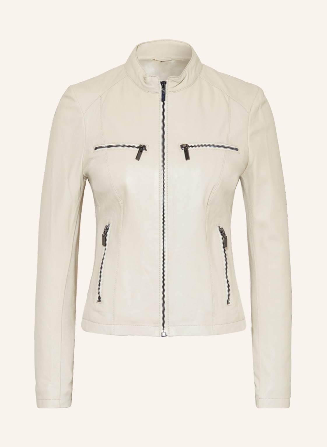 Image of Studio Ar Lederjacke beige
