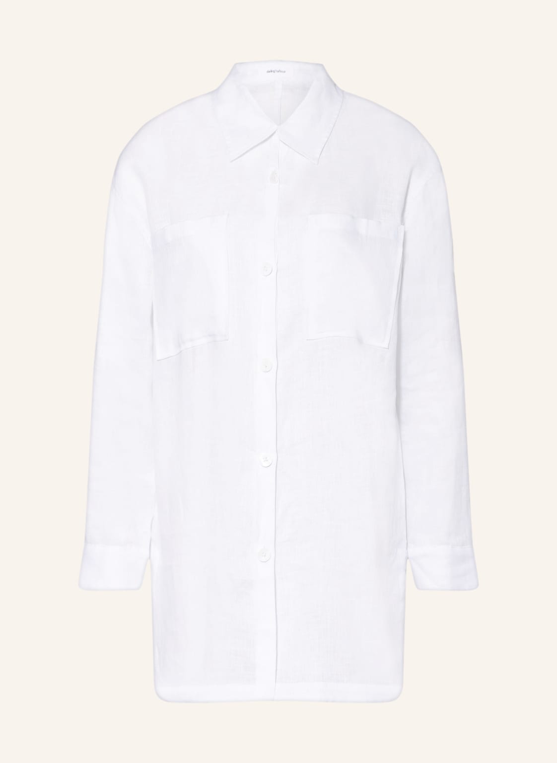 Image of Darling Harbour Leinen-Overshirt weiss