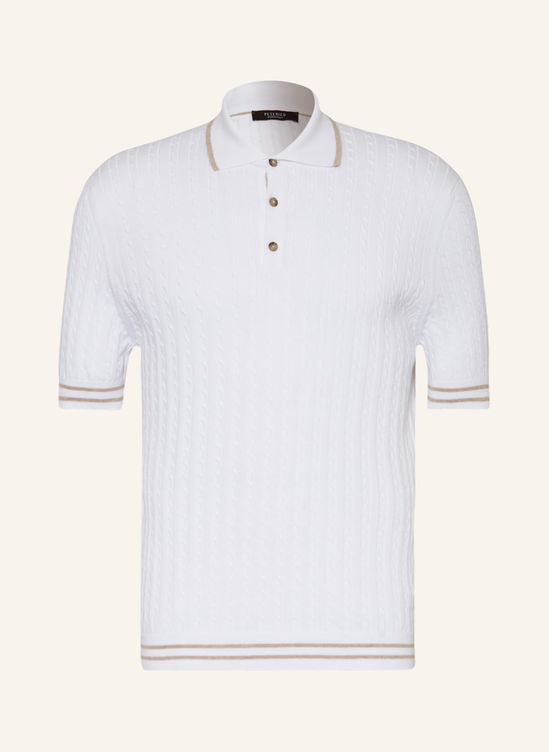 Image of Peserico Strick-Poloshirt weiss