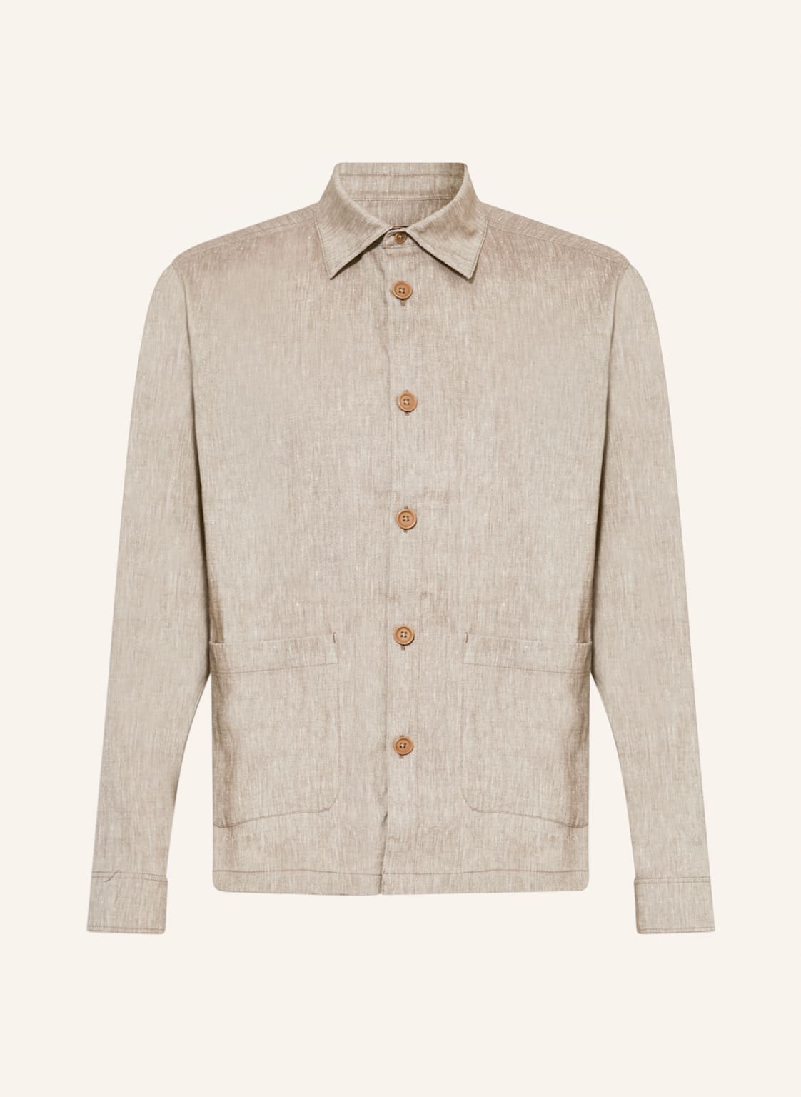 Image of Drykorn Overshirt Stoge Mit Leinen beige
