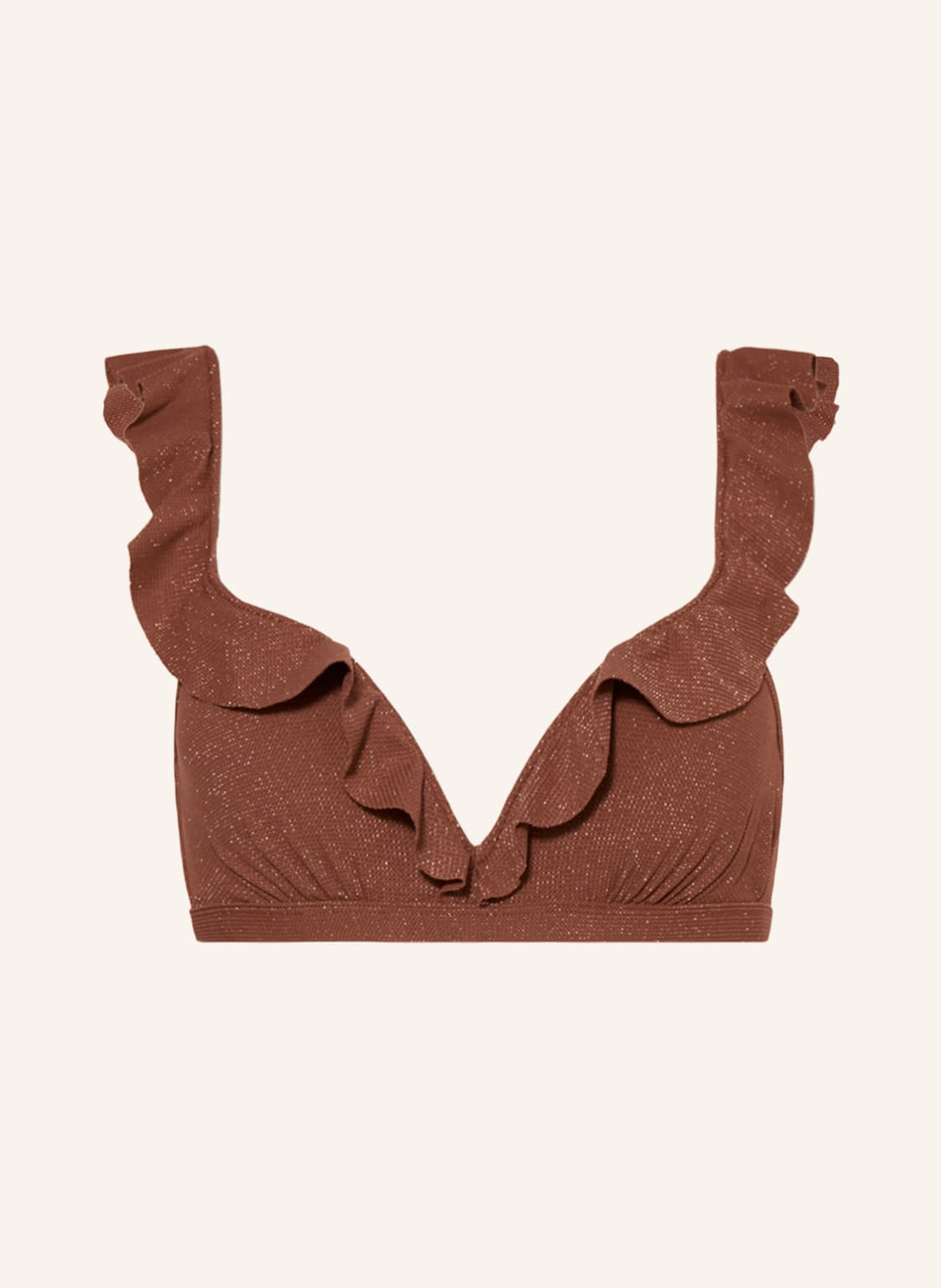 Image of Beachlife Bügel-Bikini-Top Rouge Shimmer Mit Glitzergarn rot