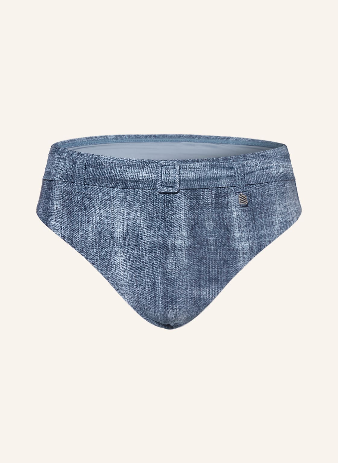 Image of Beachlife High-Waist-Bikini-Hose Denim blau