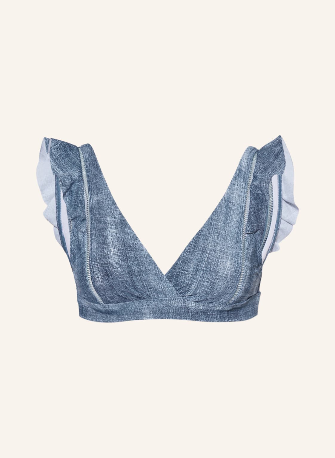 Image of Beachlife Bralette-Bikini-Top Denim blau