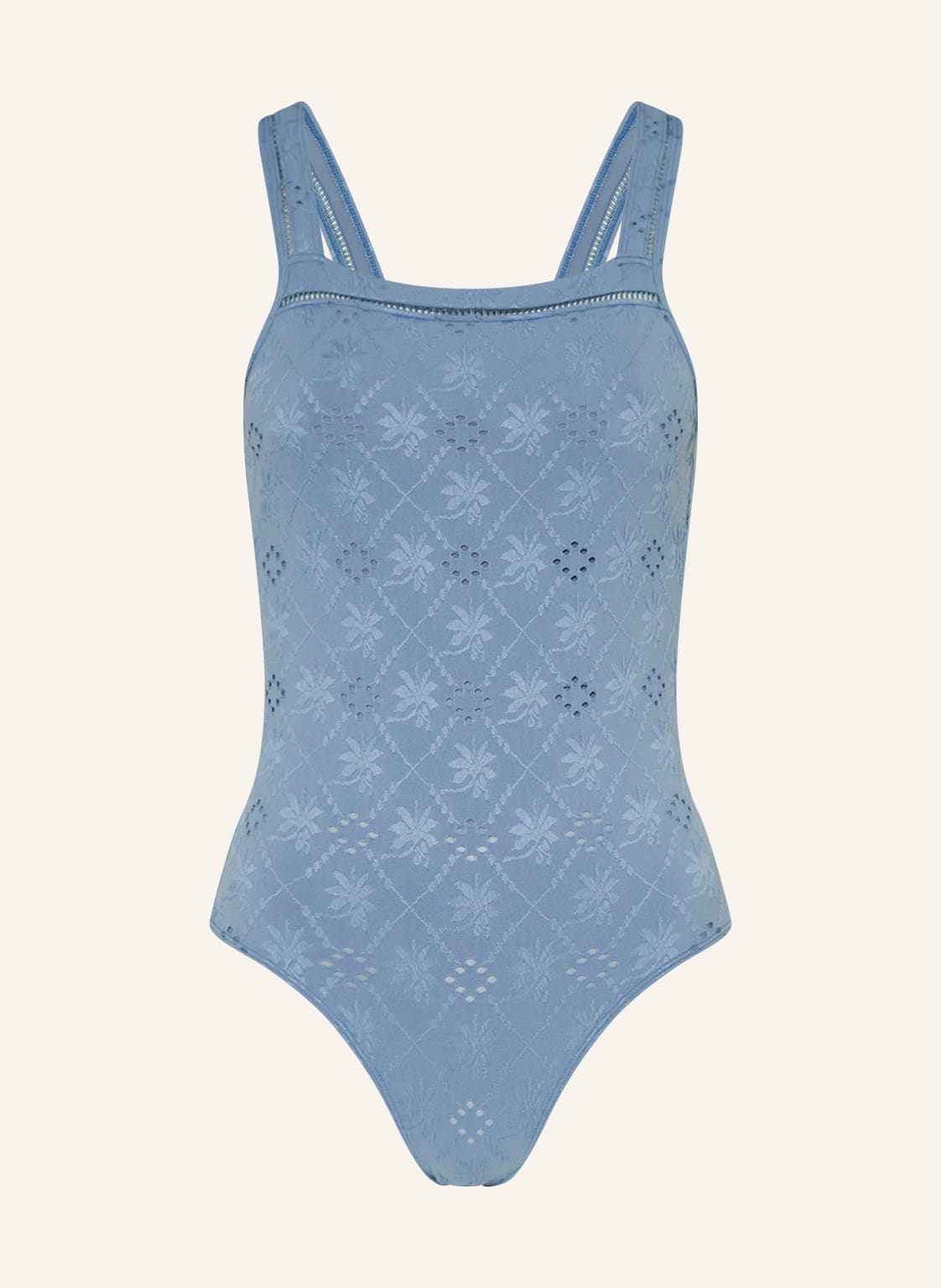 Image of Beachlife Badeanzug Blue Embroidery blau