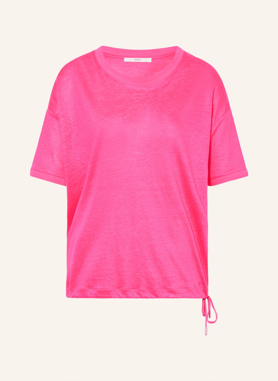 Image of Brax Strickshirt Candice Aus Leinen pink