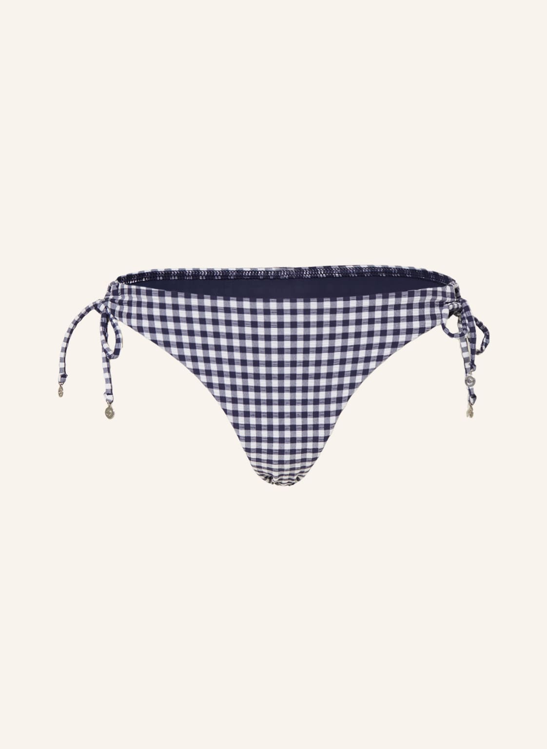 Image of Cyell Triangel-Bikini-Hose Gingham blau