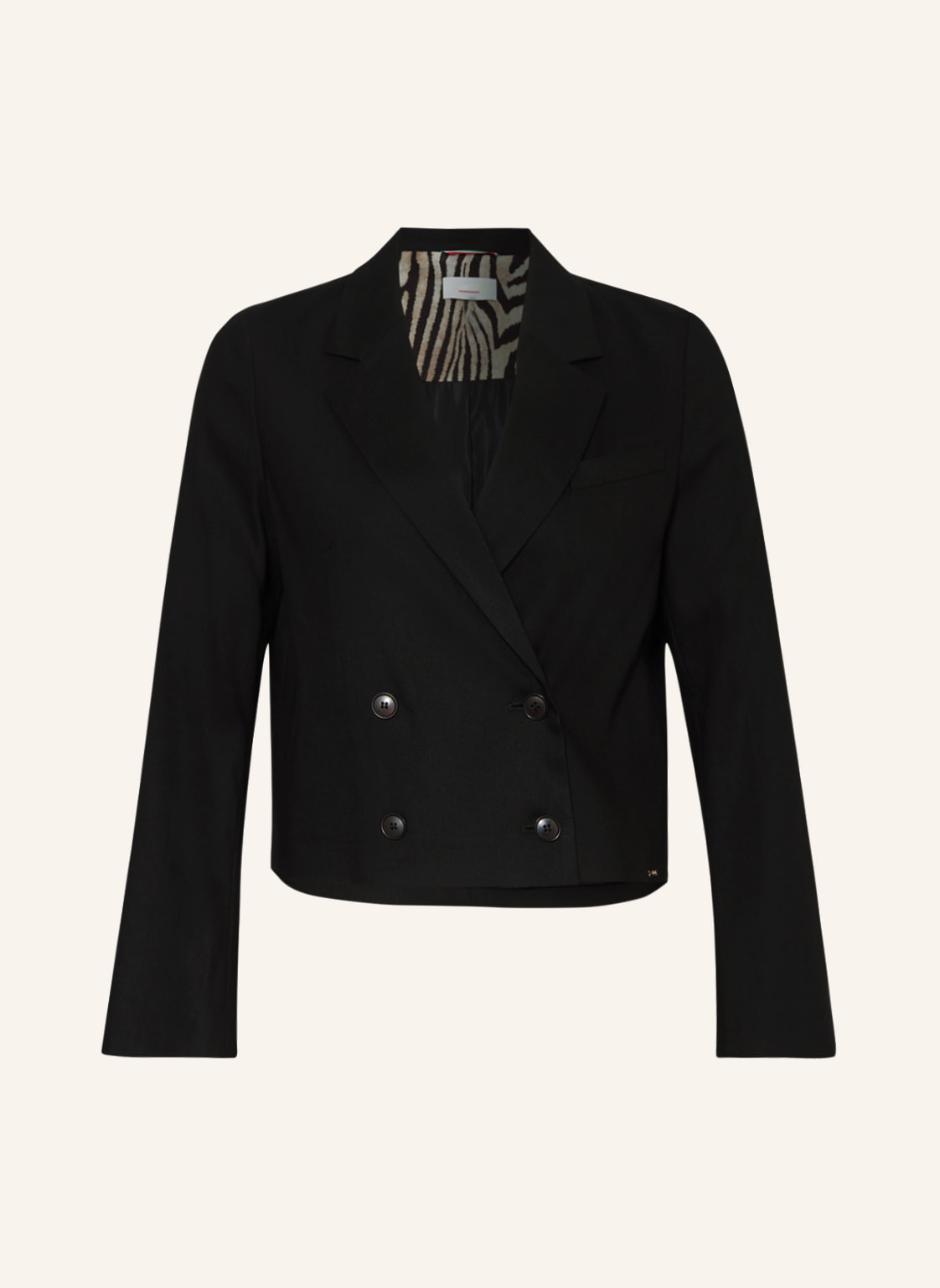Image of Cinque Cropped-Blazer Cililu Mit Leinen schwarz