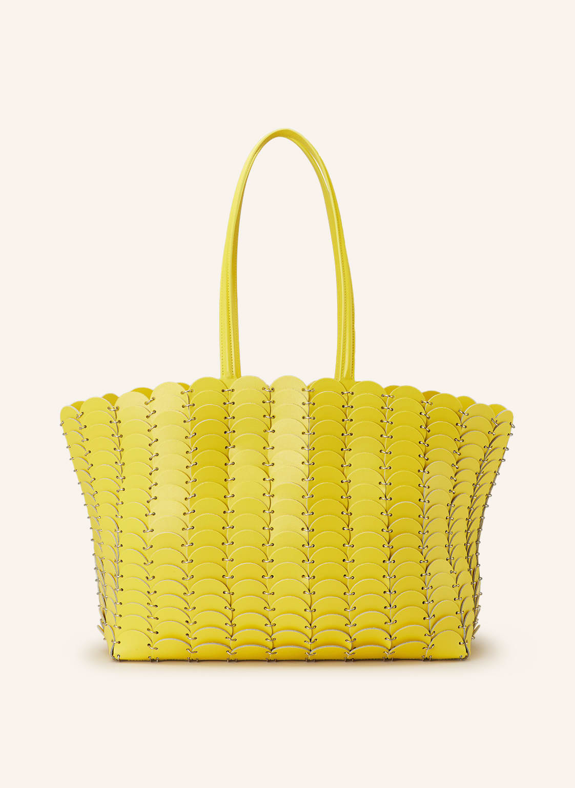 Image of Paco Rabanne Shopper Pacoio Cabas Mit Pouch gelb