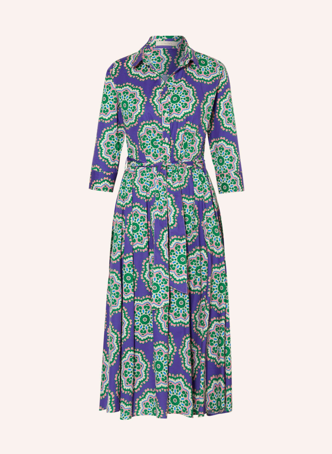 Image of Lilienfels Hemdblusenkleid Mit 3/4-Arm gruen