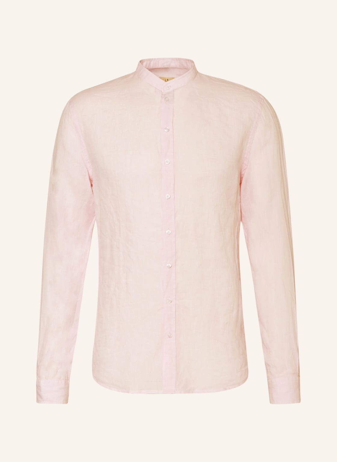 Image of q1 Manufaktur Leinenhemd Slim Fit pink