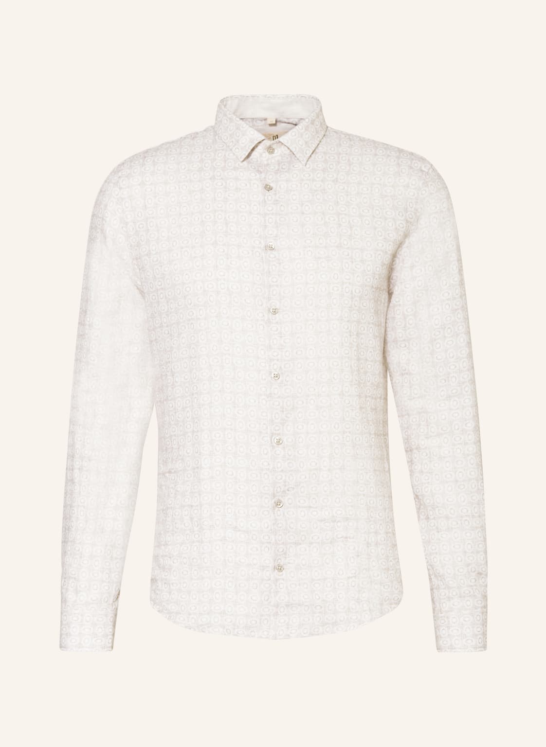 Image of q1 Manufaktur Leinenhemd Extra Slim Fit braun