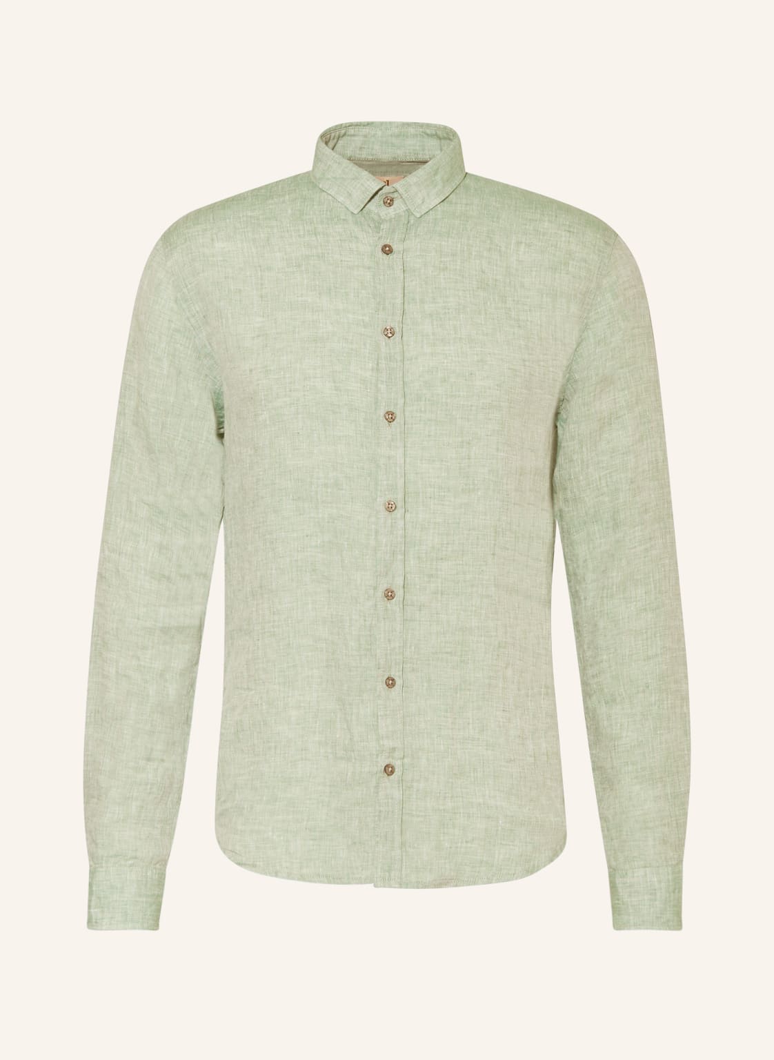 Image of q1 Manufaktur Leinenhemd Slim Fit gruen
