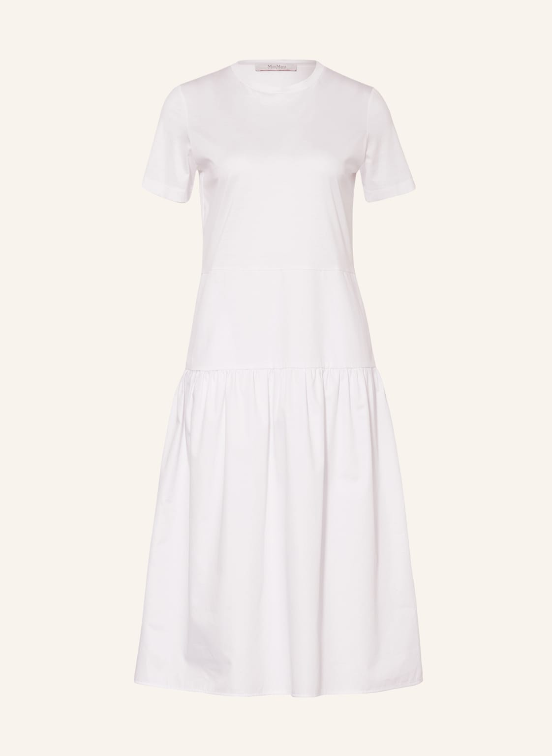 Image of Maxmara Leisure Kleid Santos Im Materialmix weiss