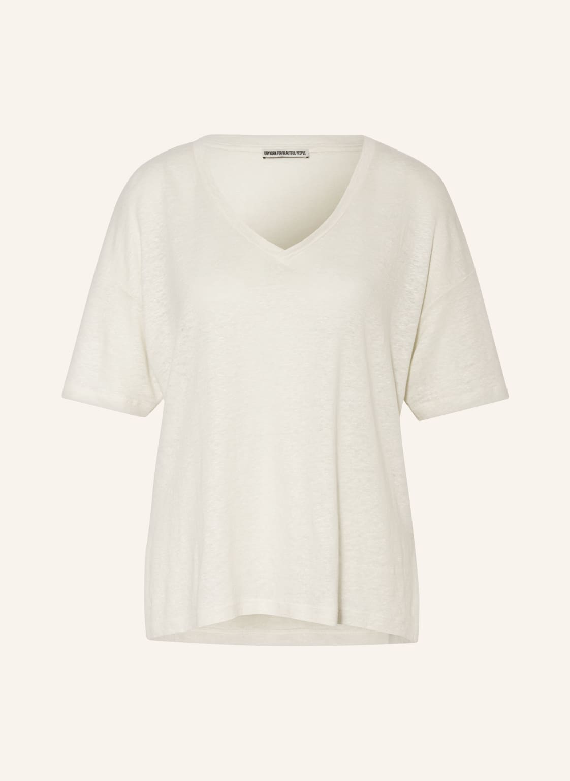 Image of Drykorn T-Shirt Svennie Aus Leinen weiss