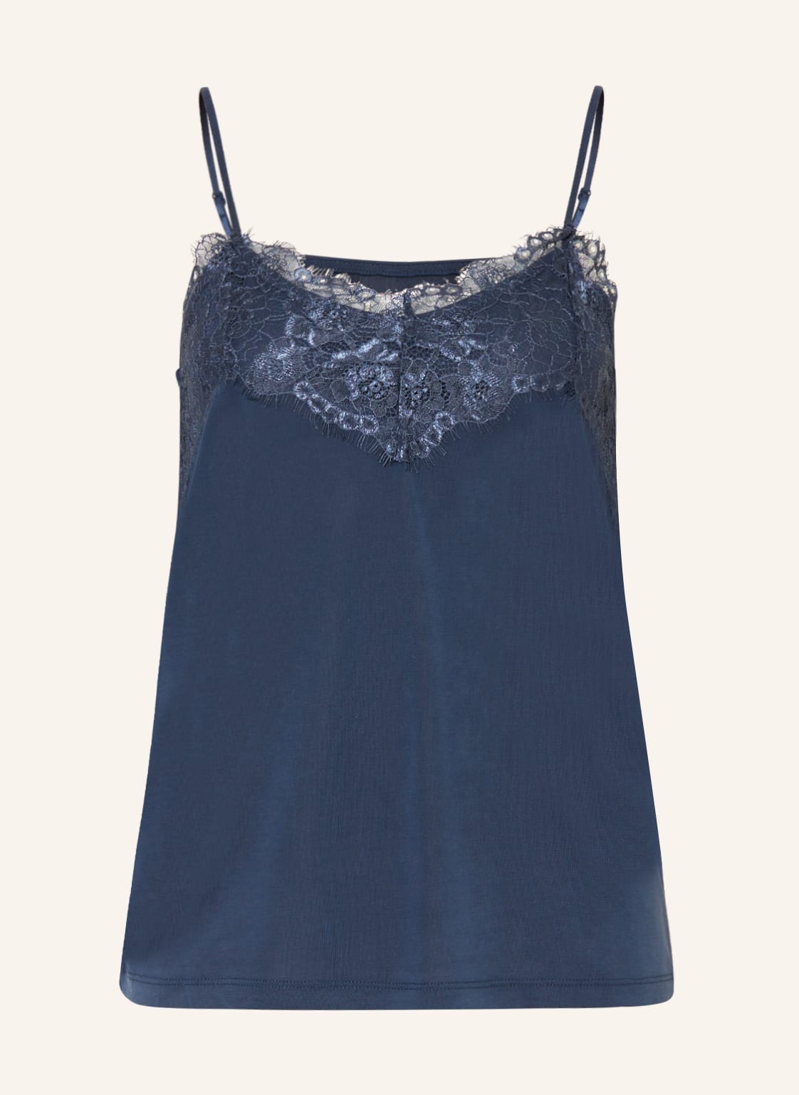 Image of Ichi Top Ihlike Mit Spitze blau