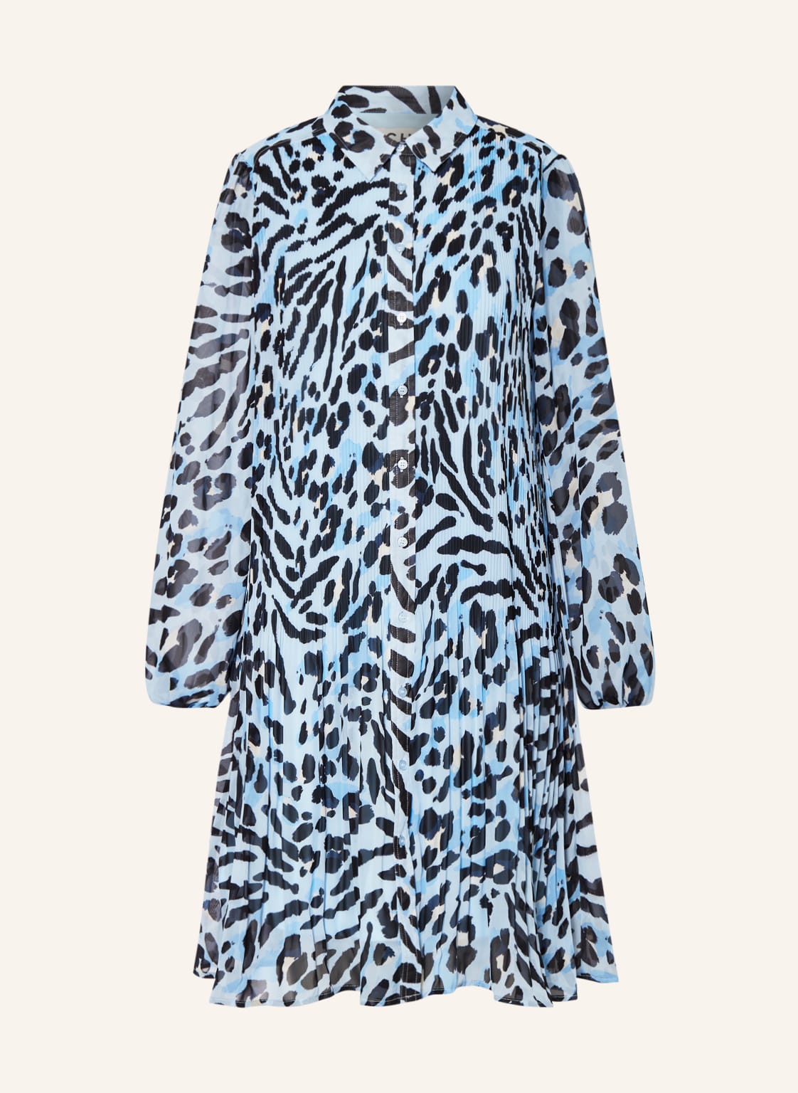 Image of Ichi Hemdblusenkleid Ihelly Mit Plissees weiss