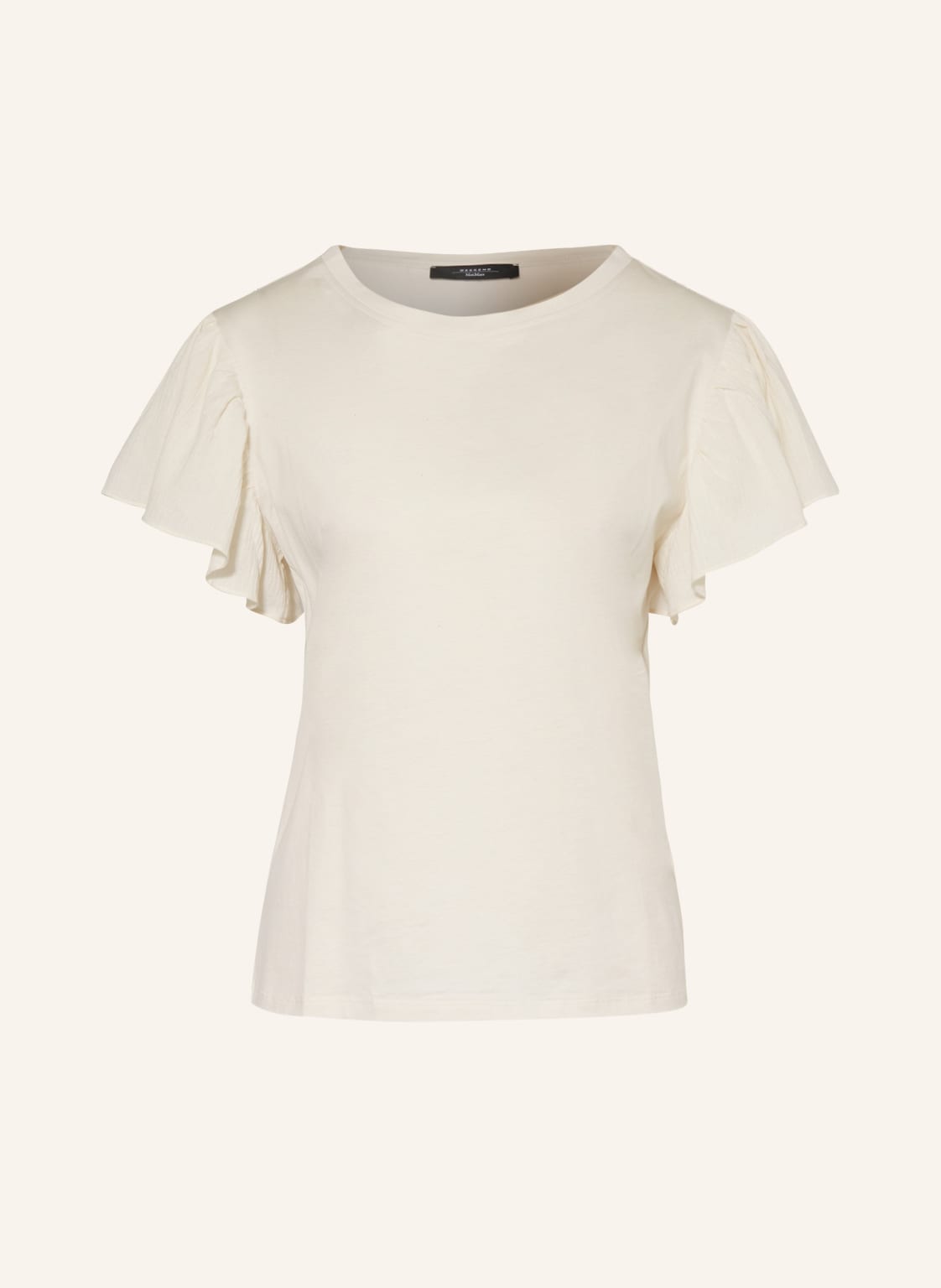Image of Weekend Maxmara T-Shirt Mana Im Materialmix weiss