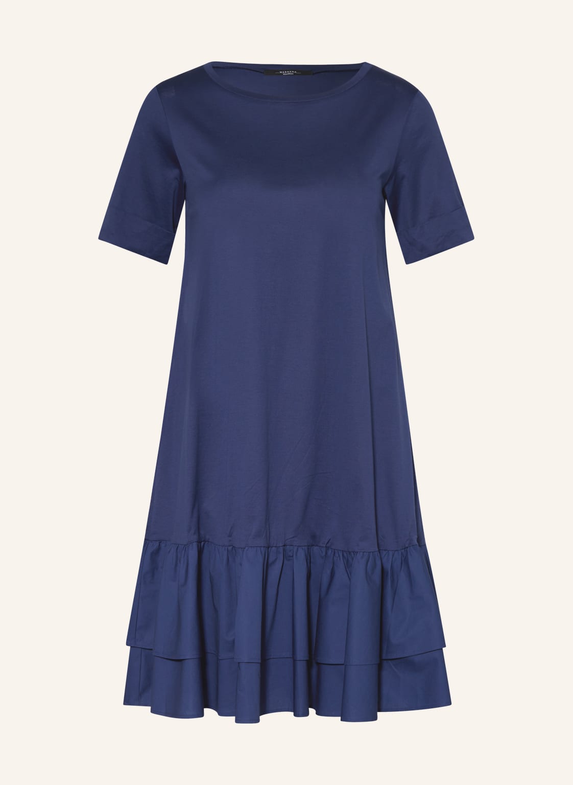 Image of Weekend Maxmara Kleid Vanna Im Materialmix blau
