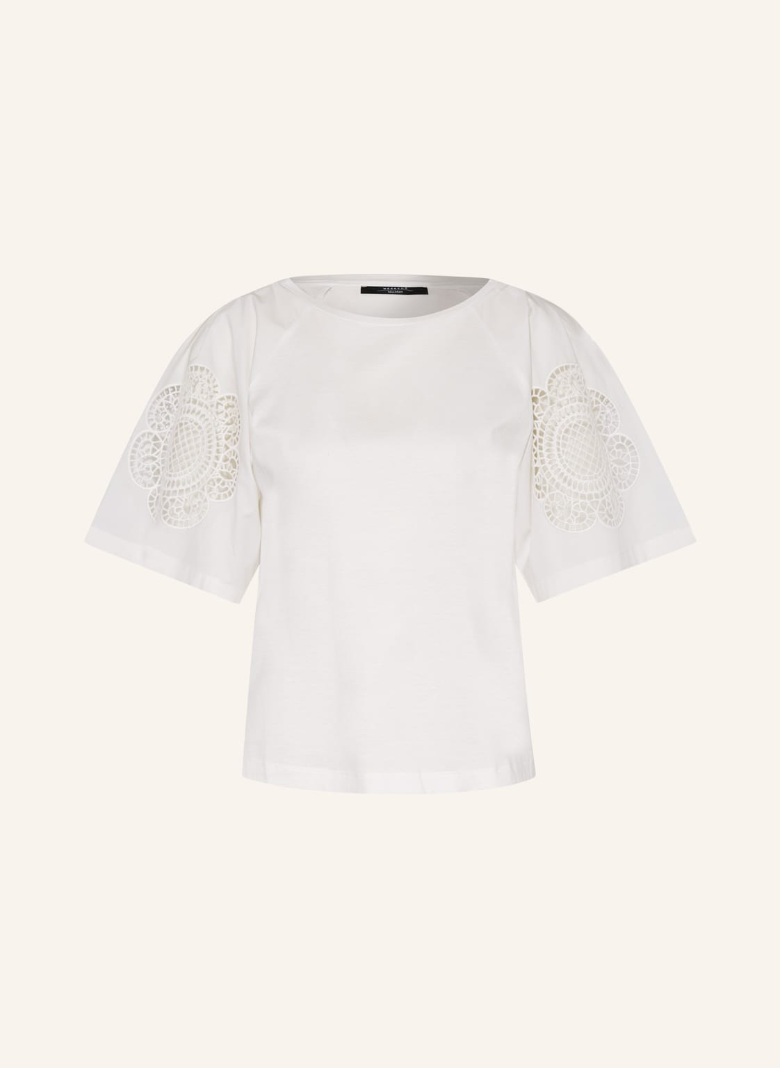 Image of Weekend Maxmara T-Shirt Armenia Im Materialmix weiss