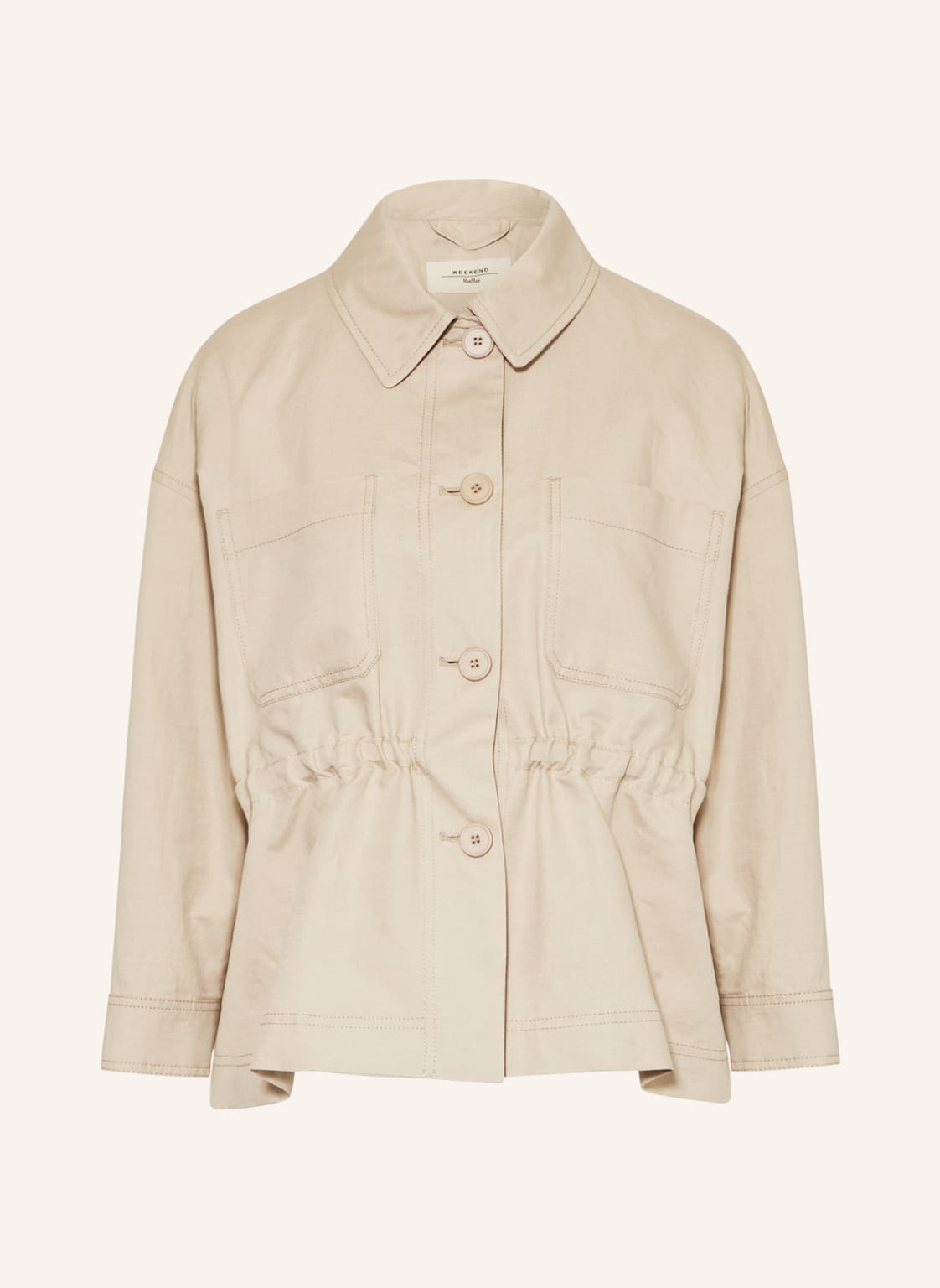Image of Weekend Maxmara Jacke Dolmen Mit Leinen beige