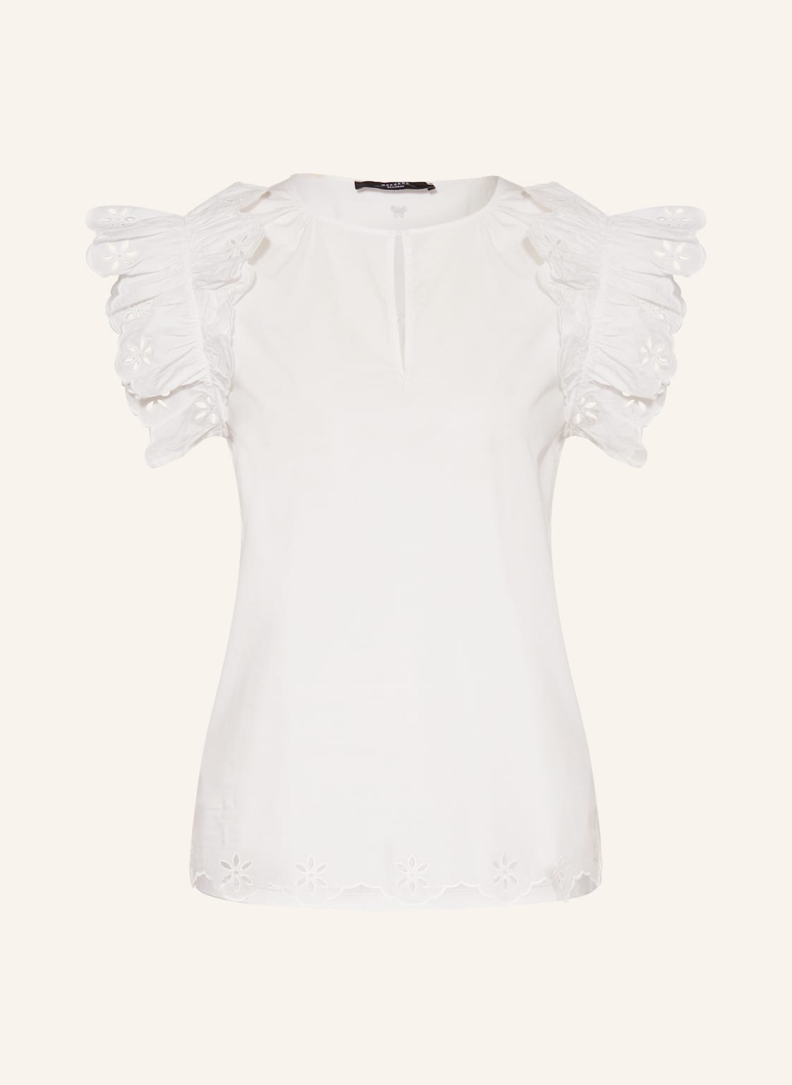 Image of Weekend Maxmara Blusenshirt Giuliot Mit Spitze weiss