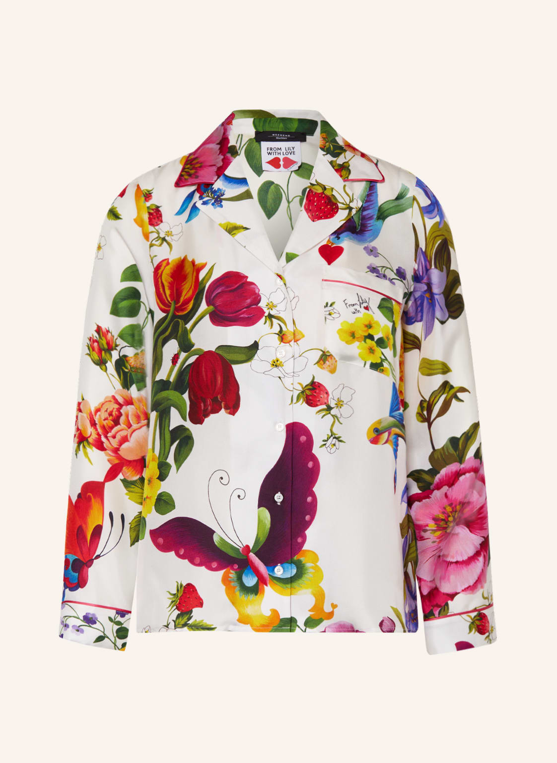 Image of Weekend Maxmara Seidenbluse Caldaia weiss