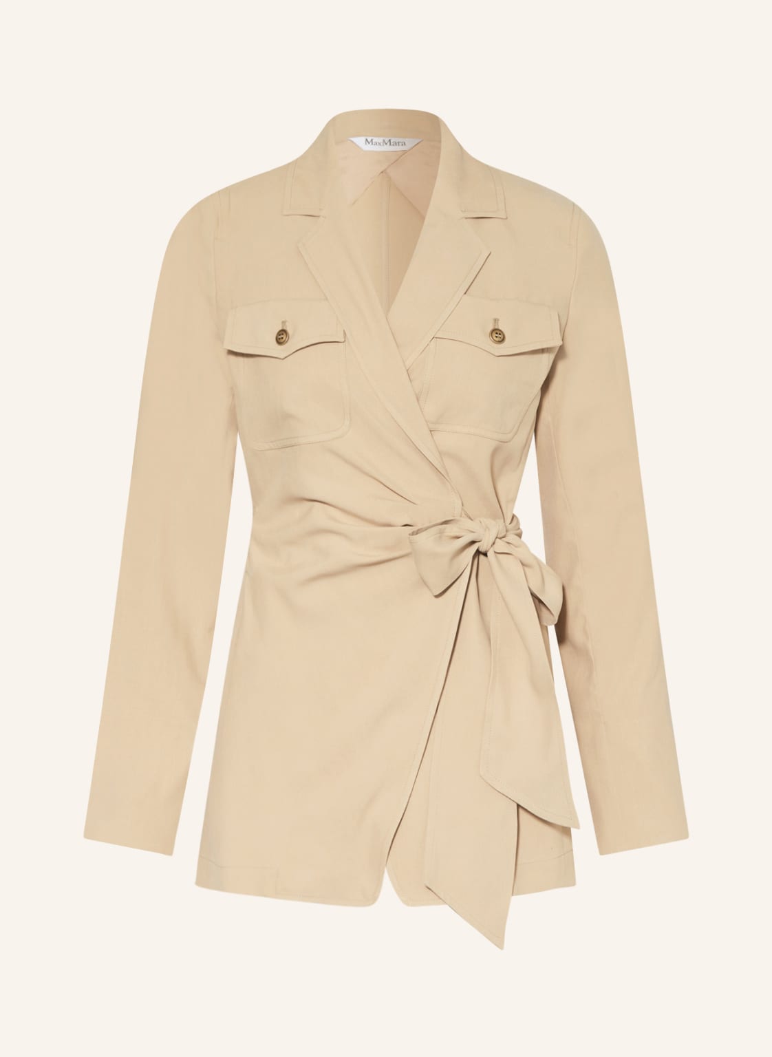 Image of Max Mara Seidenblazer Fleur beige