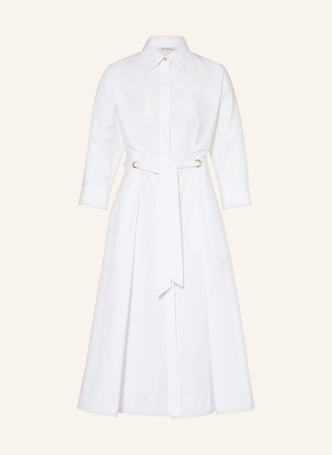 Image of Max Mara Hemdblusenkleid Flavio Mit 3/4-Arm weiss