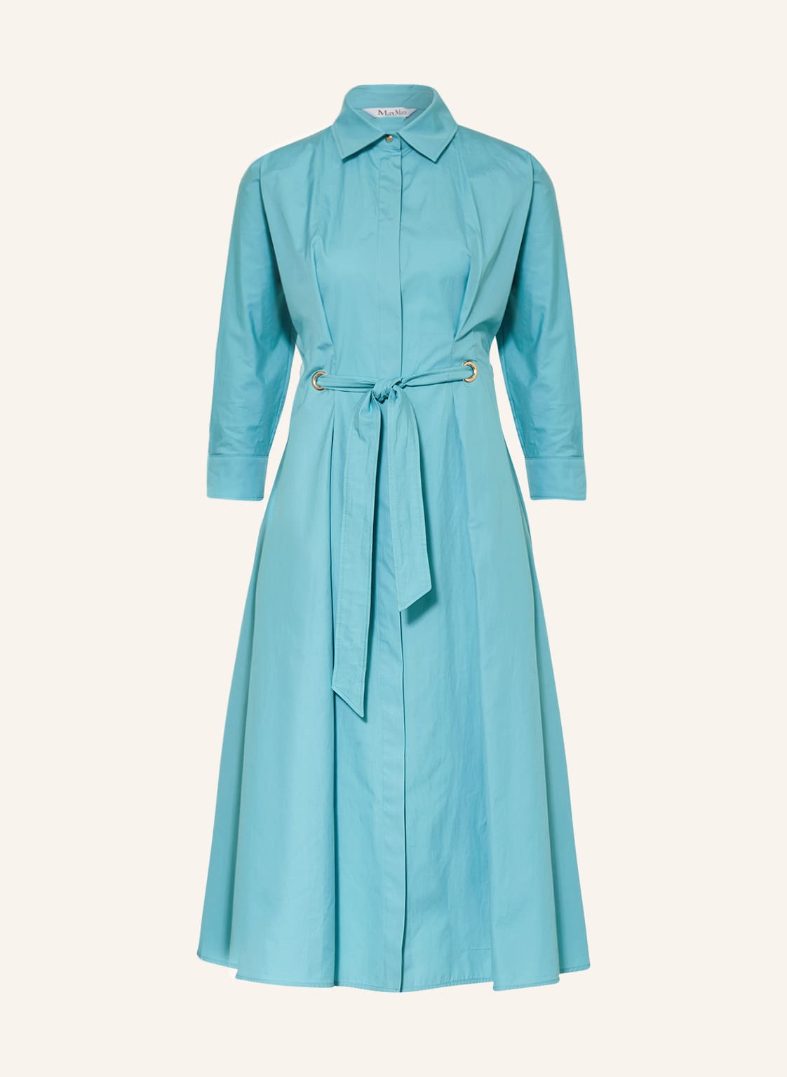 Image of Max Mara Hemdblusenkleid Flavio Mit 3/4-Arm blau