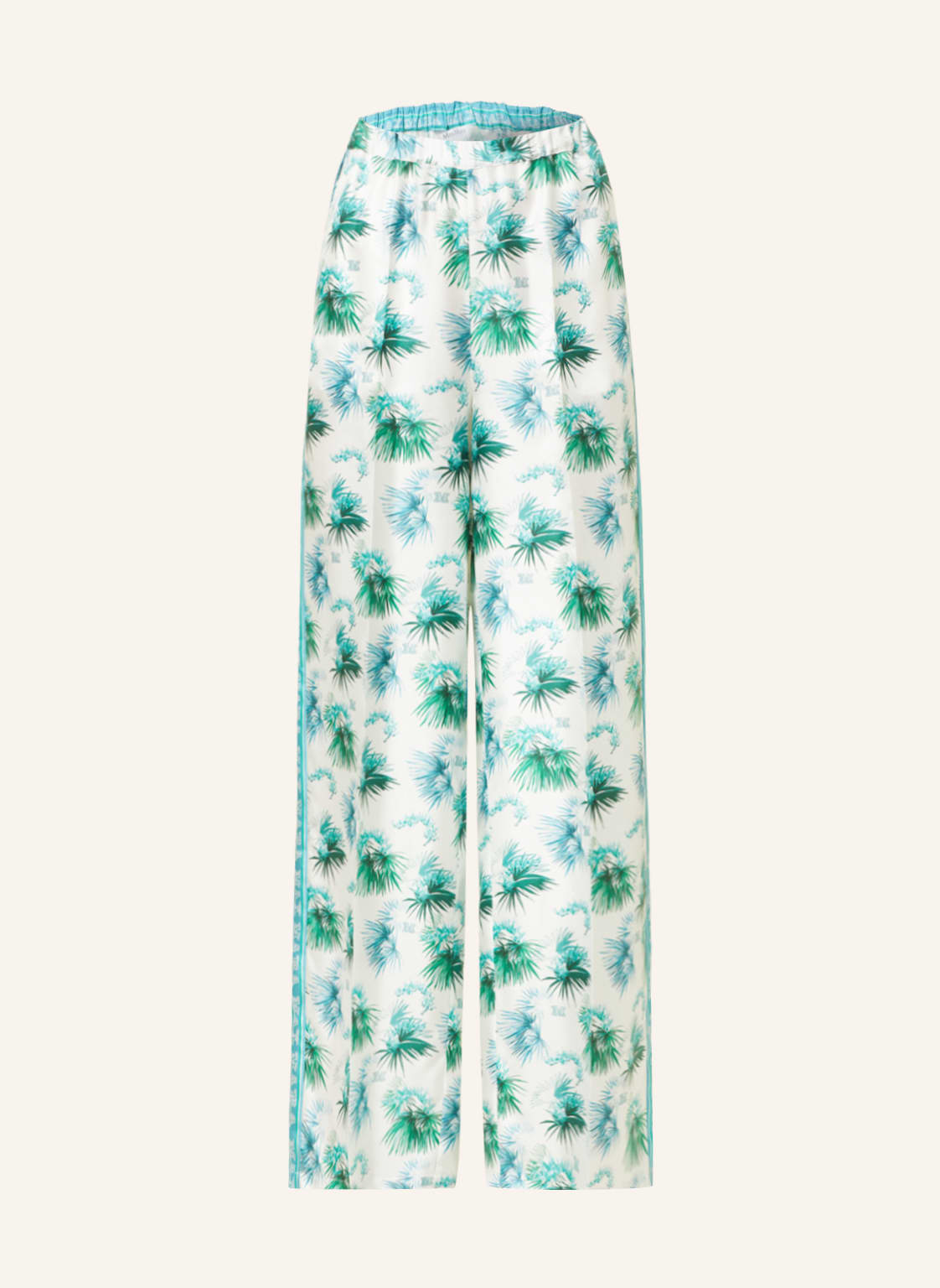 Image of Max Mara Marlenehose Umile Aus Seide weiss