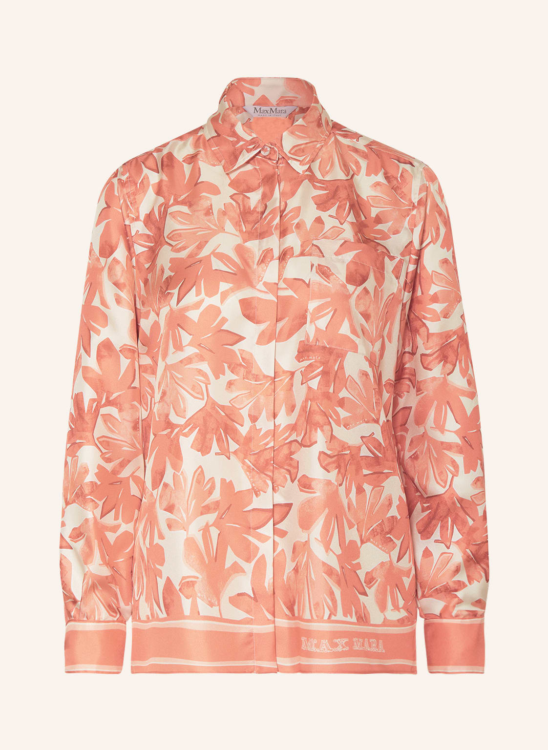 Image of Max Mara Hemdbluse Svago Aus Seide orange