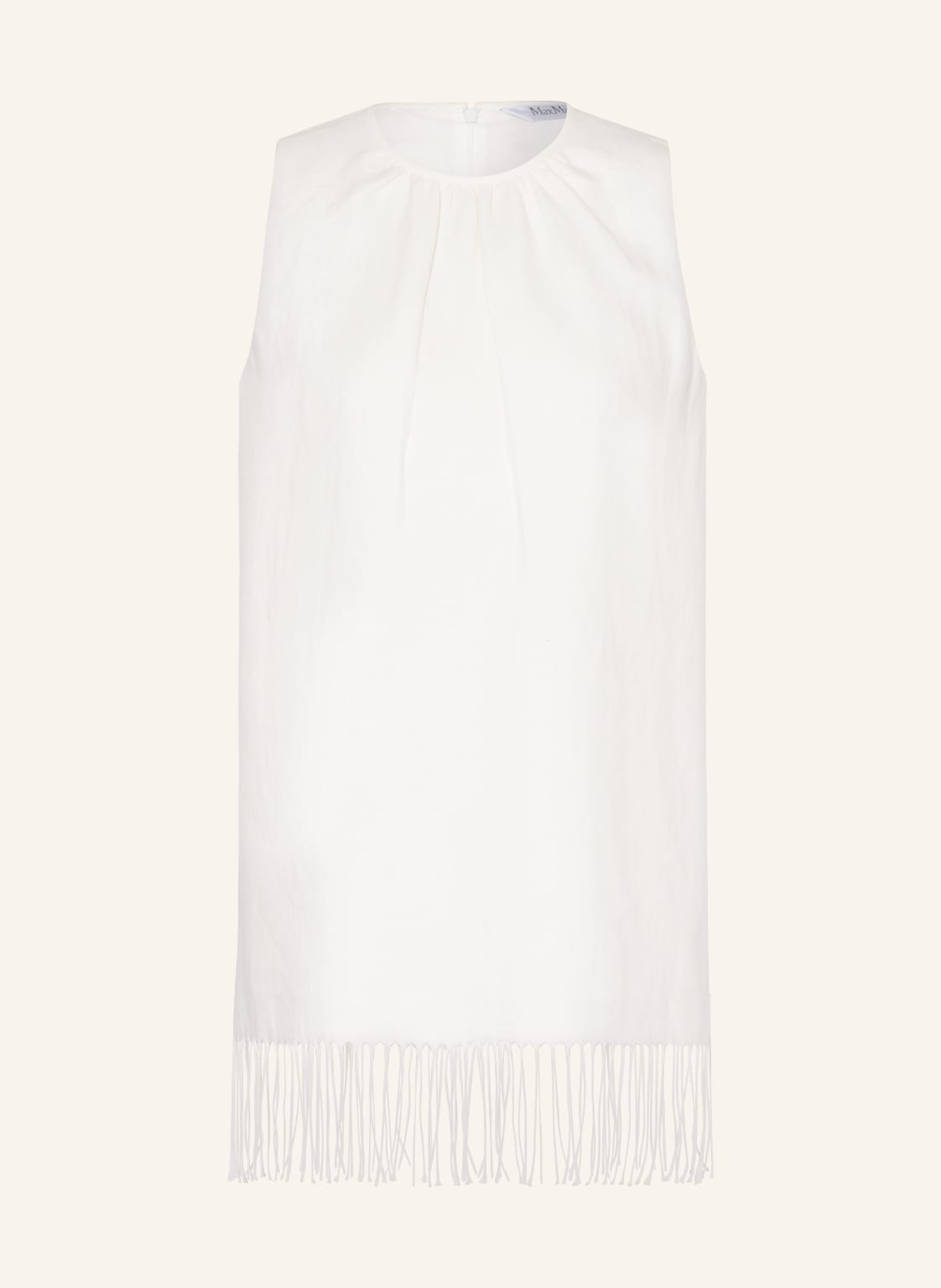 Image of Max Mara Blusentop Bobbio Aus Leinen weiss