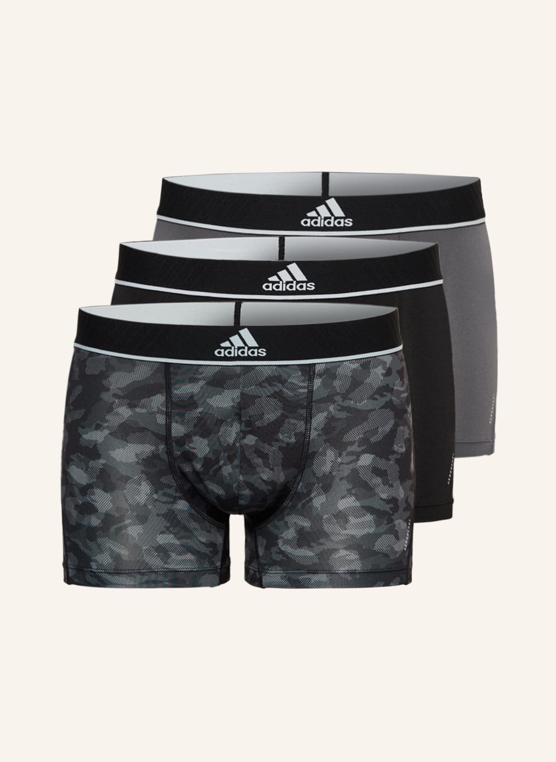 Image of Adidas 3er-Pack Boxershorts grau