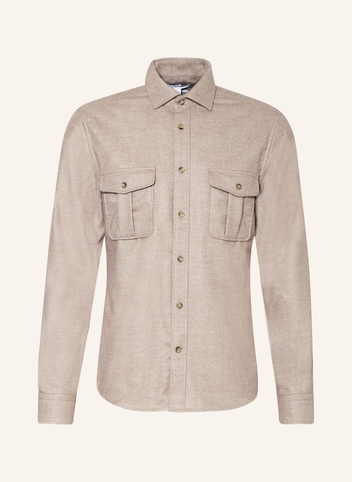 Image of Reiss Flanell-Overshirt Chase beige