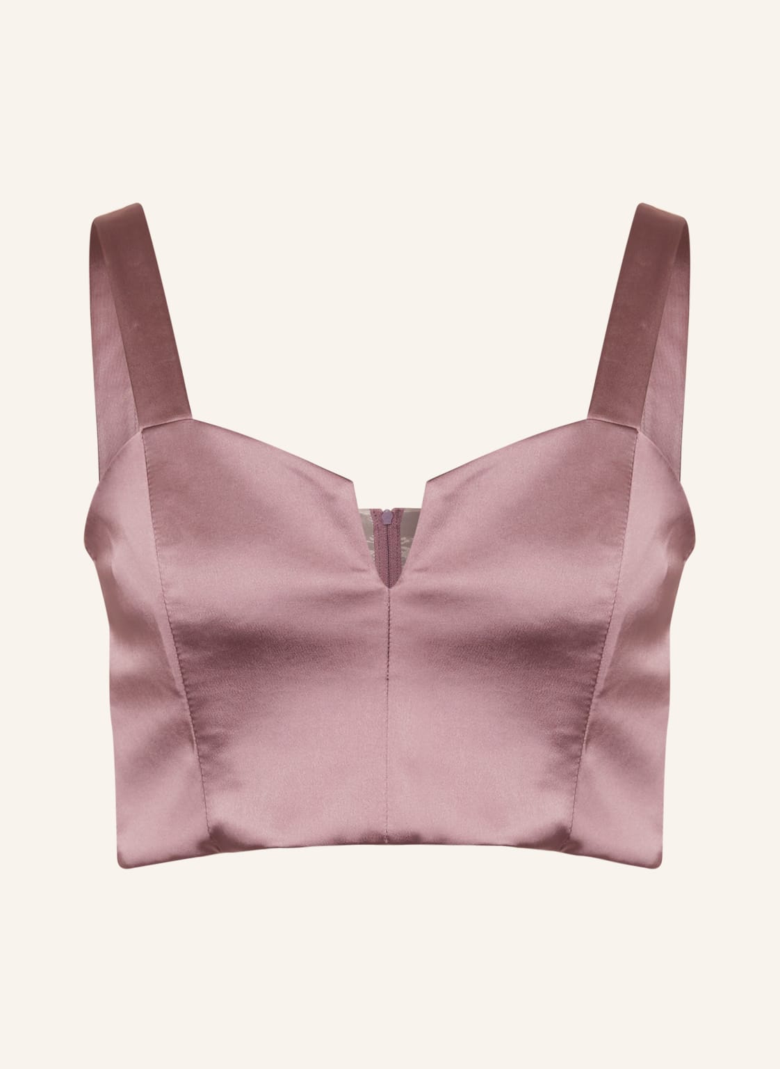 Image of Swing Cropped-Top Aus Satin rosa