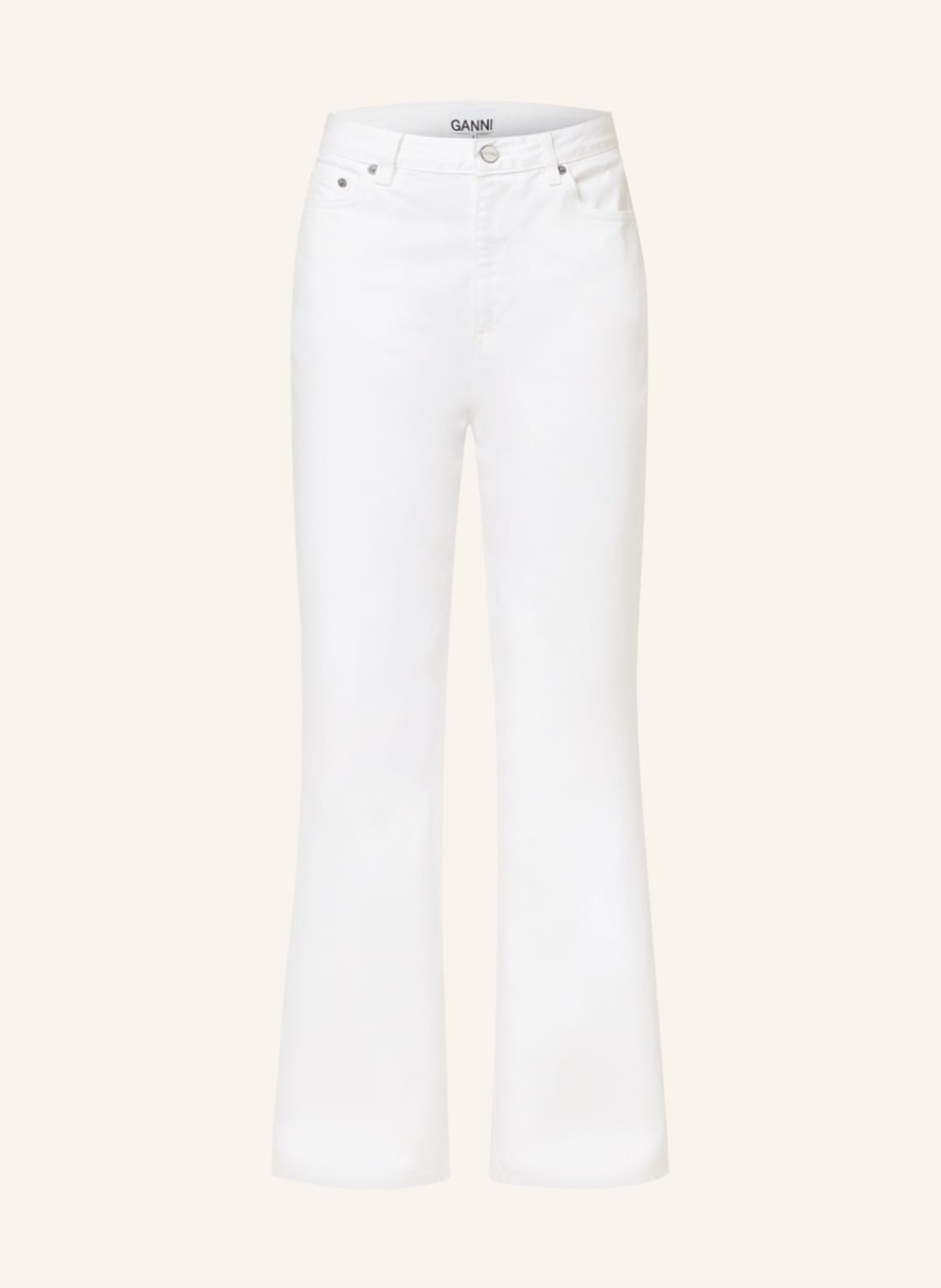Image of Ganni Flared Jeans Magny weiss
