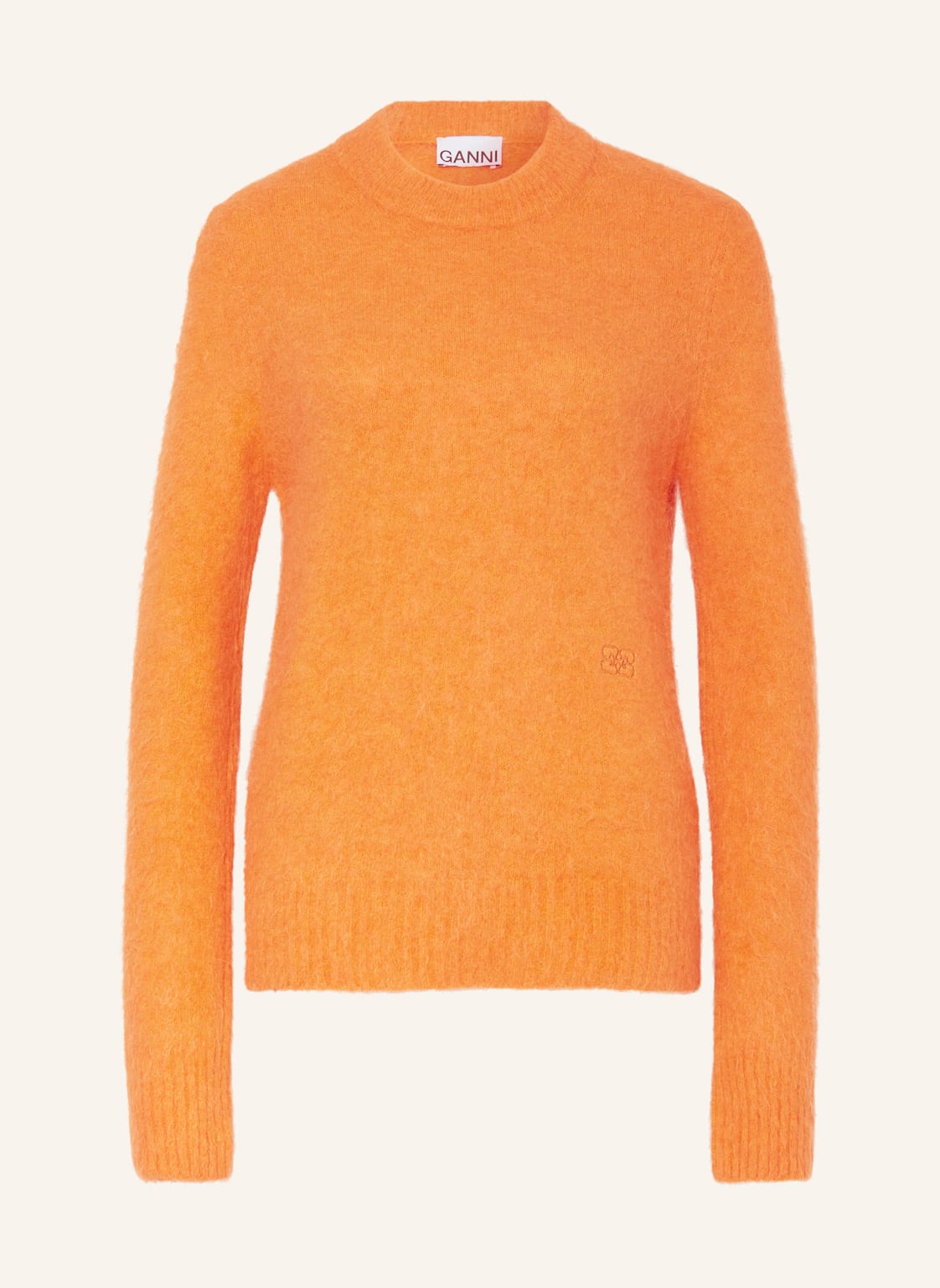 Image of Ganni Pullover Mit Alpaka orange