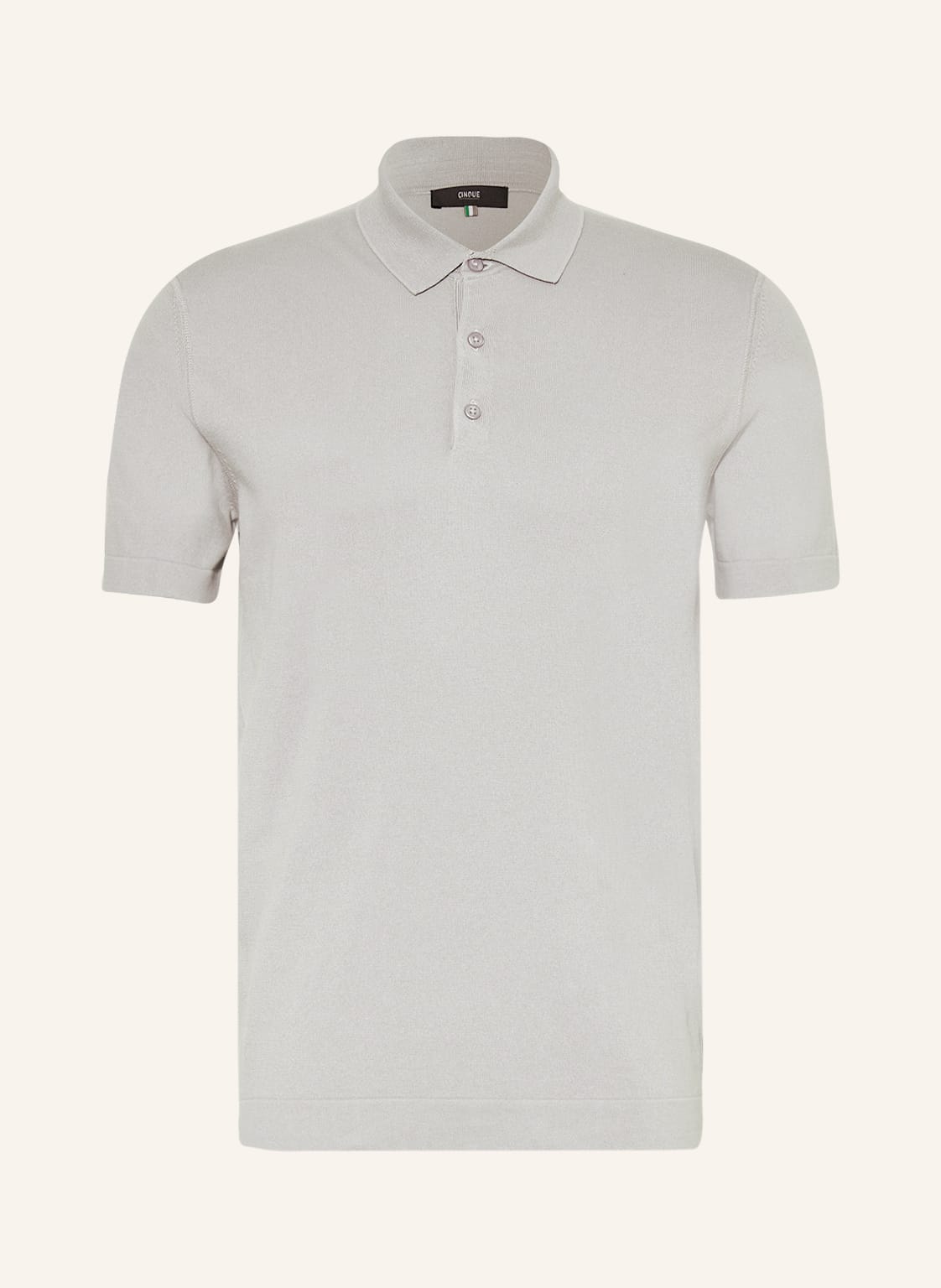 Image of Cinque Strick-Poloshirt Cicaden grau