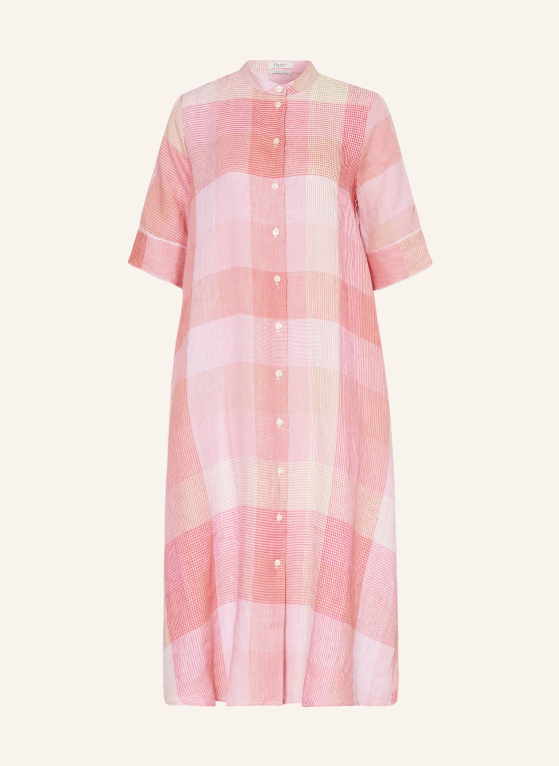 Image of Maerz Muenchen Hemdblusenkleid Aus Leinen rosa