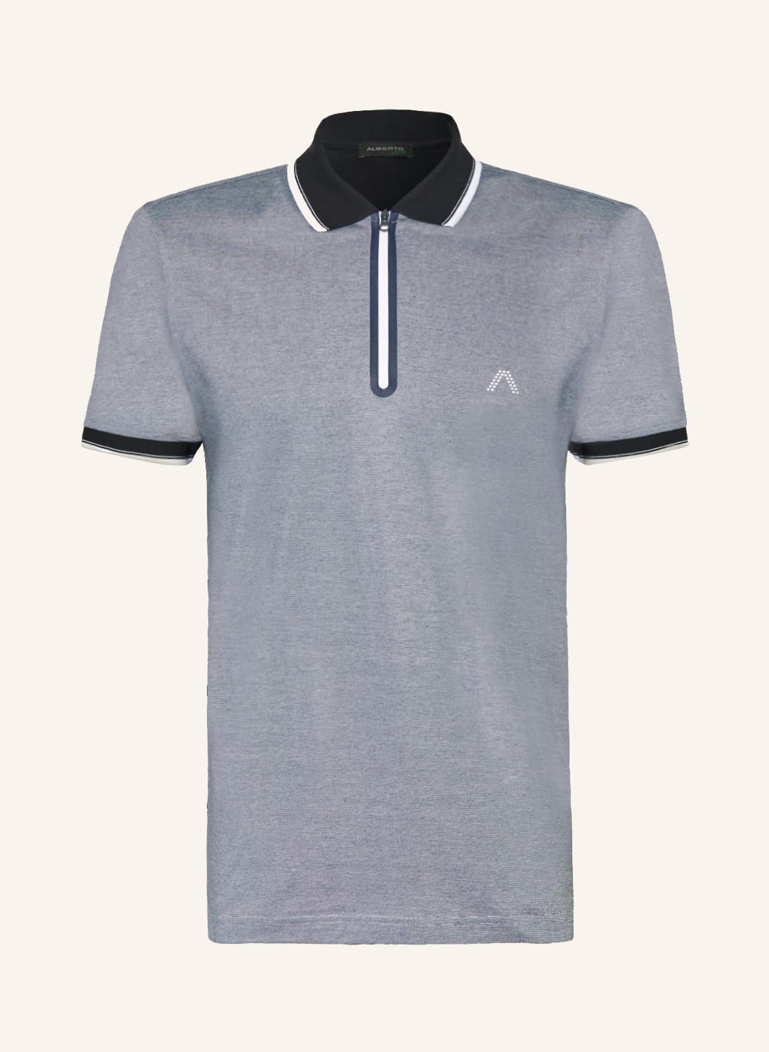 Image of Alberto Funktions-Poloshirt Matt blau