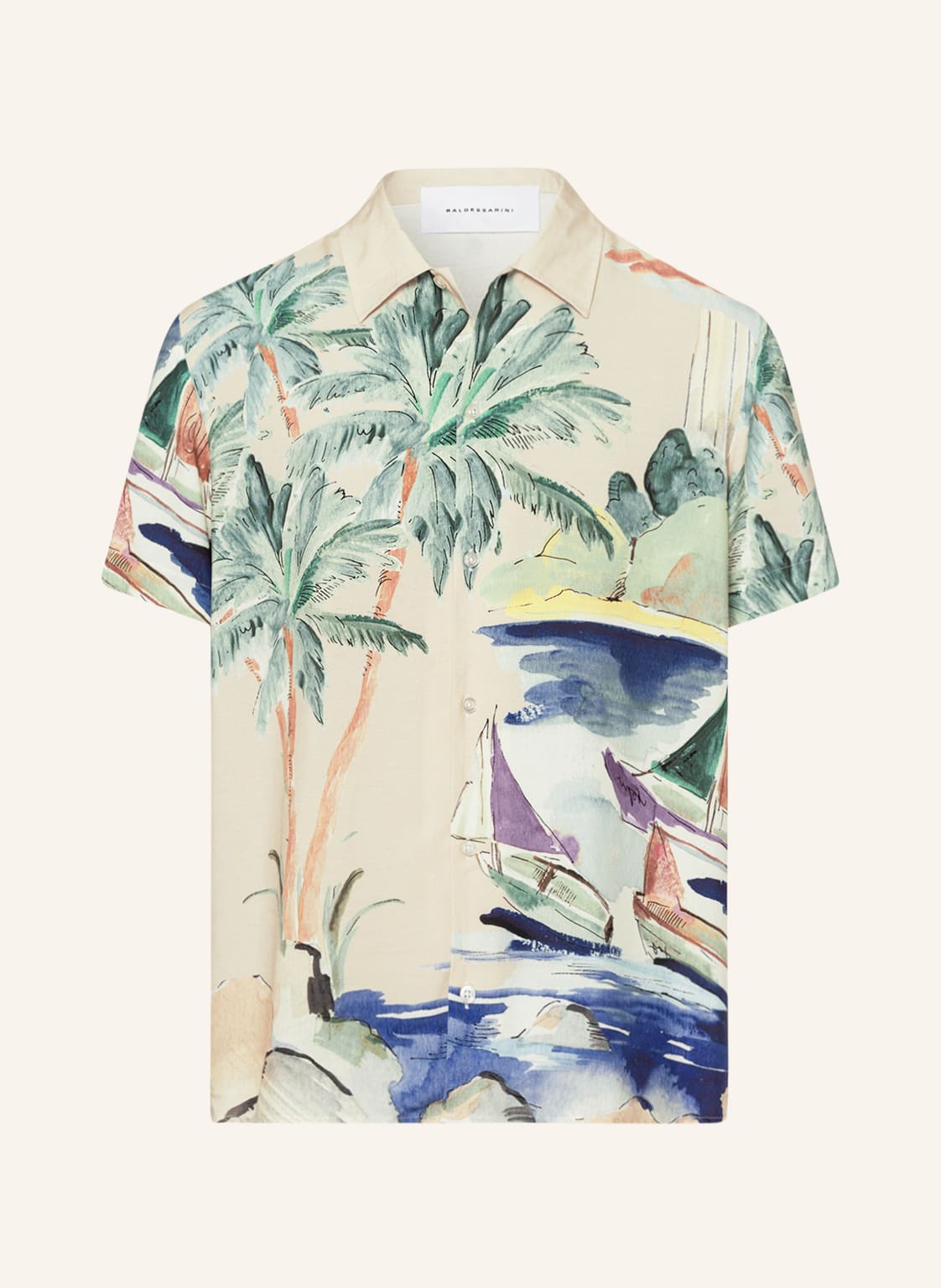 Image of Baldessarini Kurzarm-Hemd Comfort Fit beige