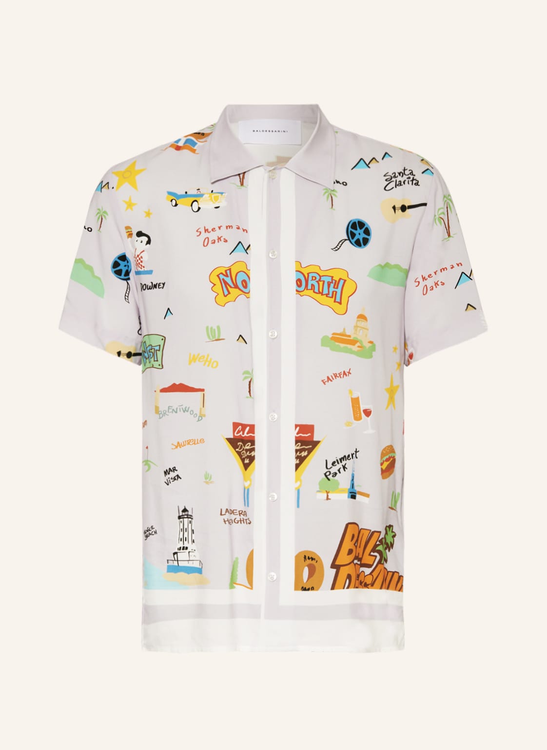 Image of Baldessarini Kurzarm-Hemd Comfort Fit violett